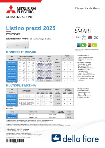 mitsubishi electric - listino smart 2025